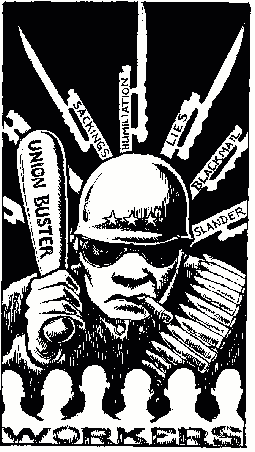 Image result for Images of union bashing