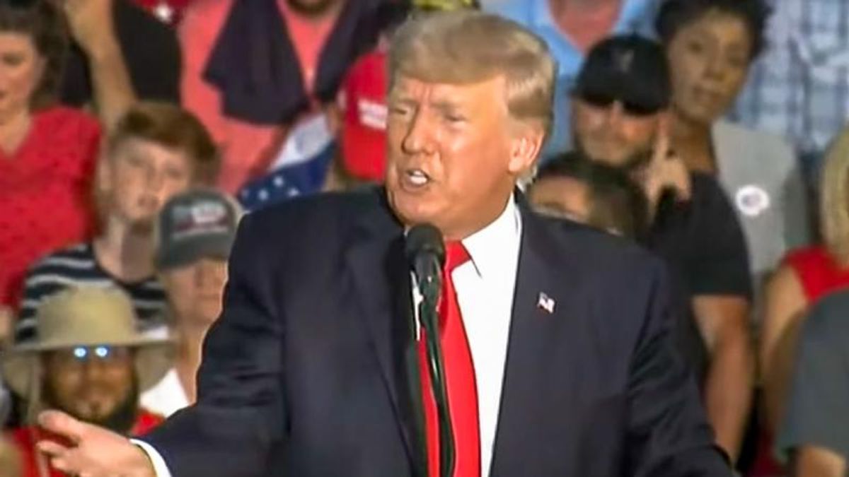 'Scores of people left early': Trump supporters walked out of rally after his speech 'fell flat'
