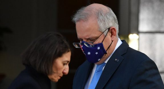 Gladys Berejiklian shows she knows Morrison will push her under a bus.