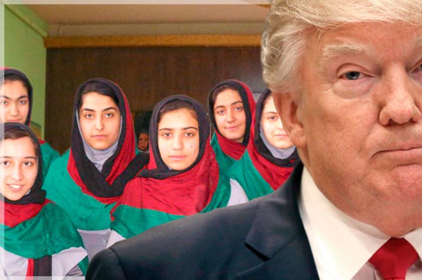 Afghanistan’s all-girl robotics team (First Global/Getty/Mark Wilson)