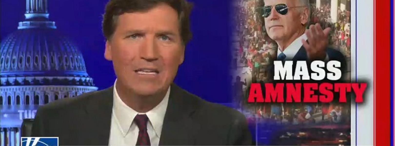 Tucker Carlson calls Biden’s immigration policy “the great replacement” and “eugenics”