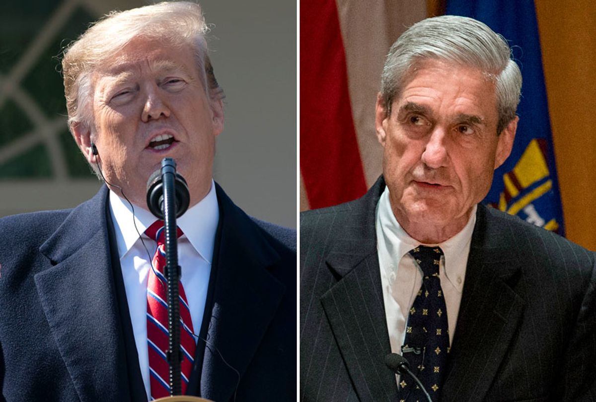 Donald Trump; Robert Mueller (Getty/Chris Kleponis/Andrew Burton)