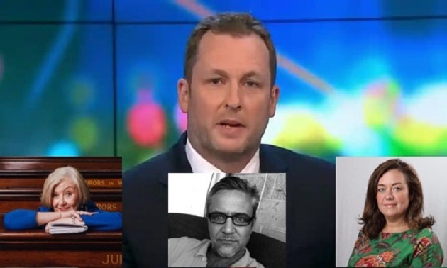 Peter van Onselen and his supporters Kate McClymont, Neil McMahon and Samantha Maiden