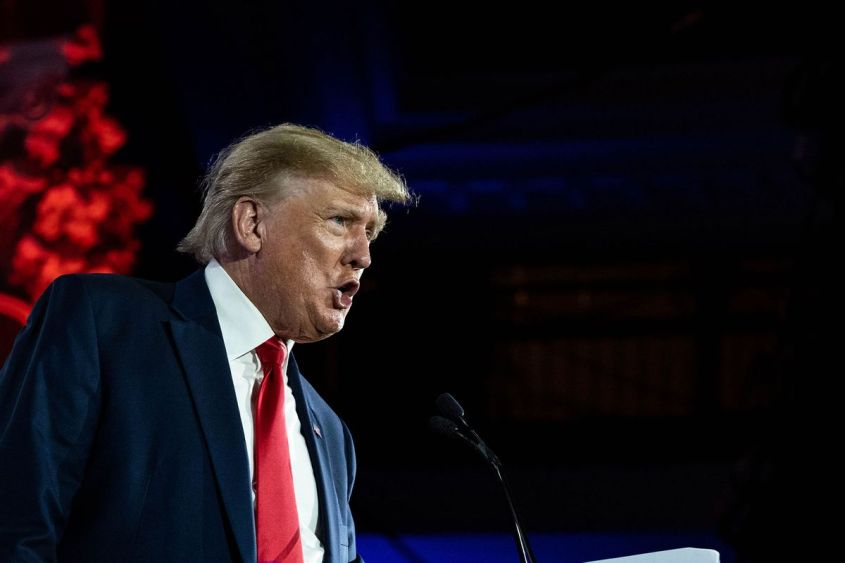 Former U.S. President Donald Trump gives the keynote address at the Faith & Freedom Coalition during their annual "Road To Majority Policy Conference" at the Gaylord Opryland Resort & Convention Center June 17, 2022 in Nashville, Tennessee. (Seth Herald/Getty Images)