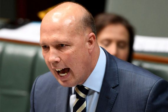 shouting Peter Dutton