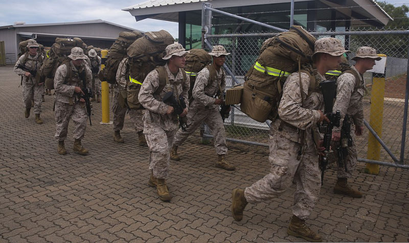 U.S. Marines with Alpha Company, 1st Battalion, 5th Marine Regiment, Marine Rotational Force-Darwin.