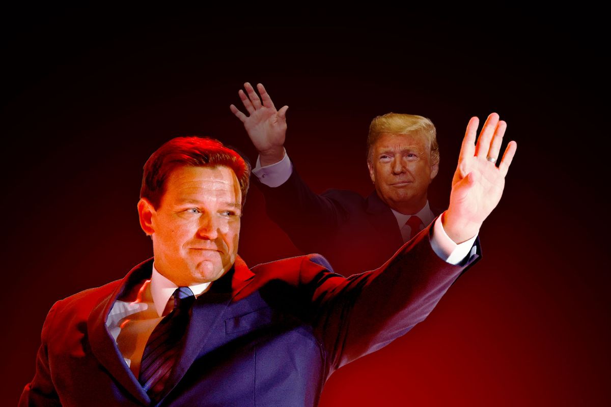 Ron DeSantis and Donald Trump (Photo illustration by Salon/Getty Images)