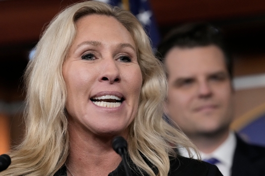 File photo: The White House on Monday condemned Rep. Marjorie Taylor Greene's comments, calling it "violent rhetoric" and a "slap in the face" to law enforcement and families who lost loved ones defending the US Capitol that day.