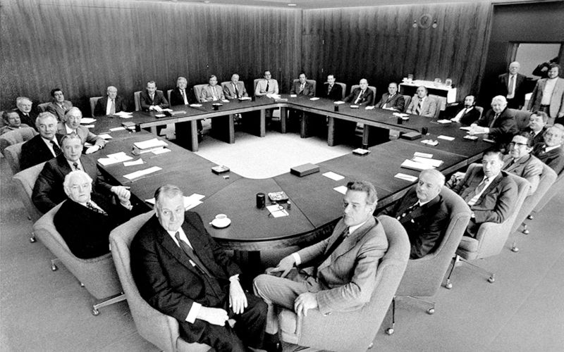 Third Whitlam Ministry at Parliament House, Canberra, in 1974.