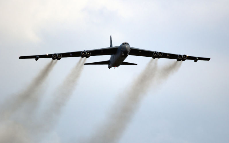US-Air-Force-Boeing-B-52-Stratofortress-bomber. Image: iStock US Air Force Boeing B-52 Stratofortress bomber aircraft in flight.