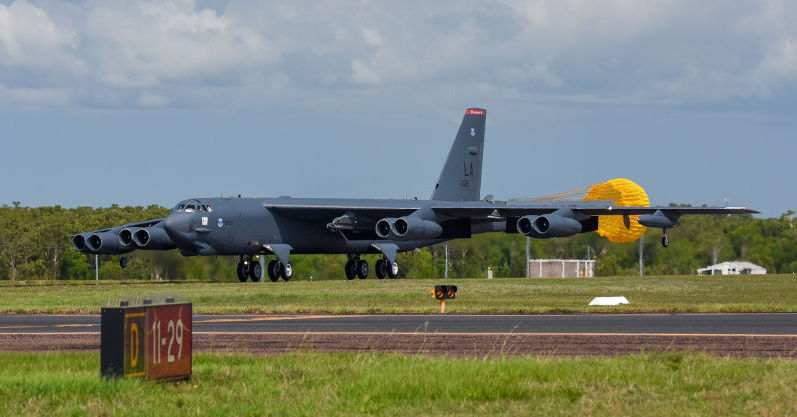 DARWIN, ACT, Australia (Dec. 3, 2018) - A U.S. Air Force B-52 Stratofortress, assigned to the 96th Expeditionary Bomb Squadron