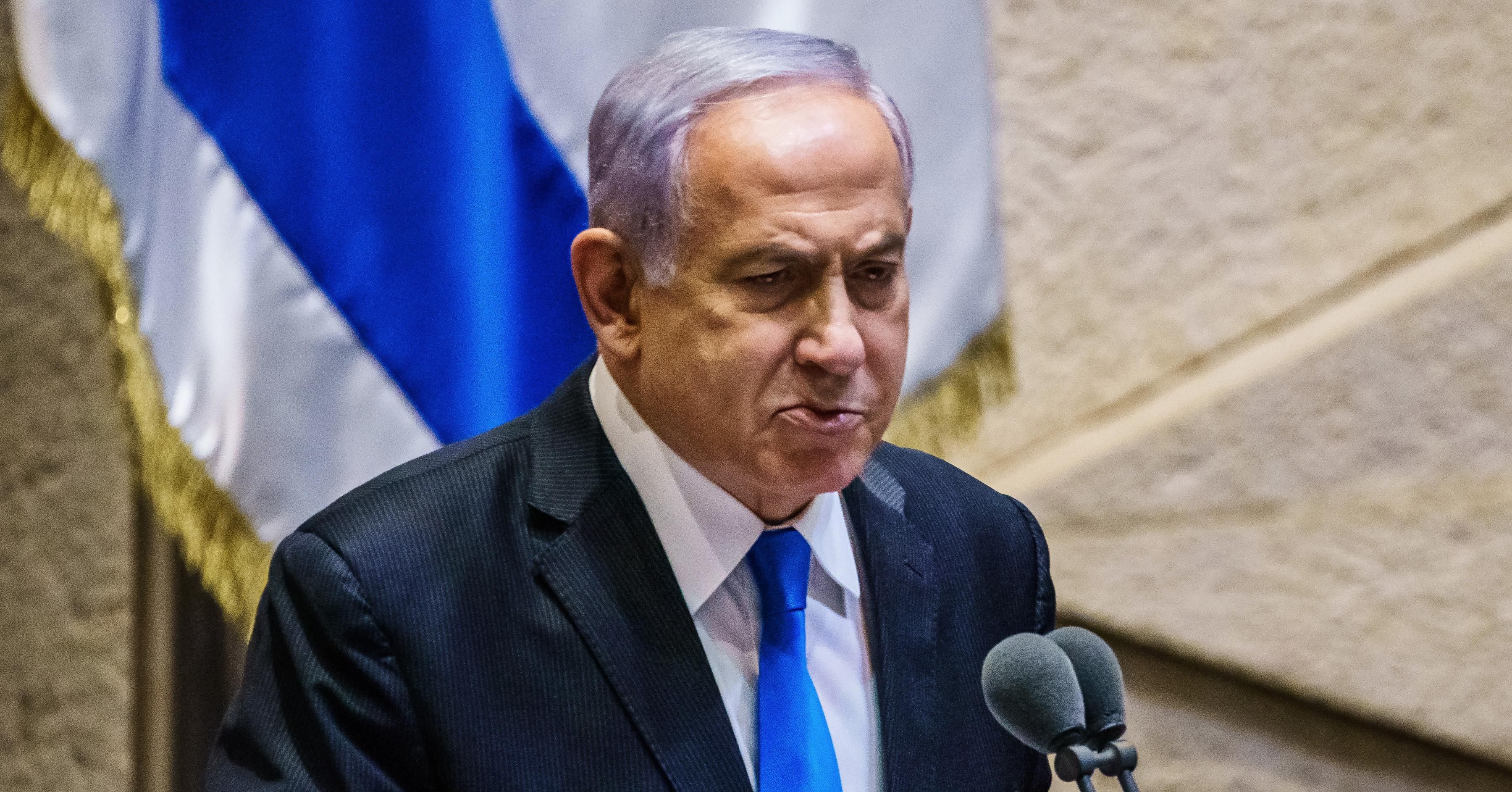 Israeli Prime Minister Benjamin Netanyahu makes an impassioned address to the Knesset 