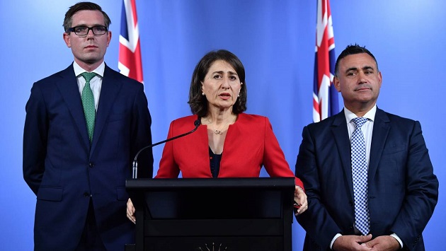 Dominic Perrottet, Gladys Berejiklian and John Barilaro