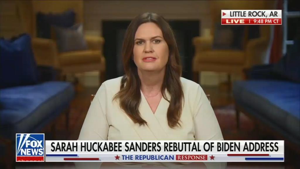 Sarah Huckabee Sanders delivers the rebuttal to the State of the Union