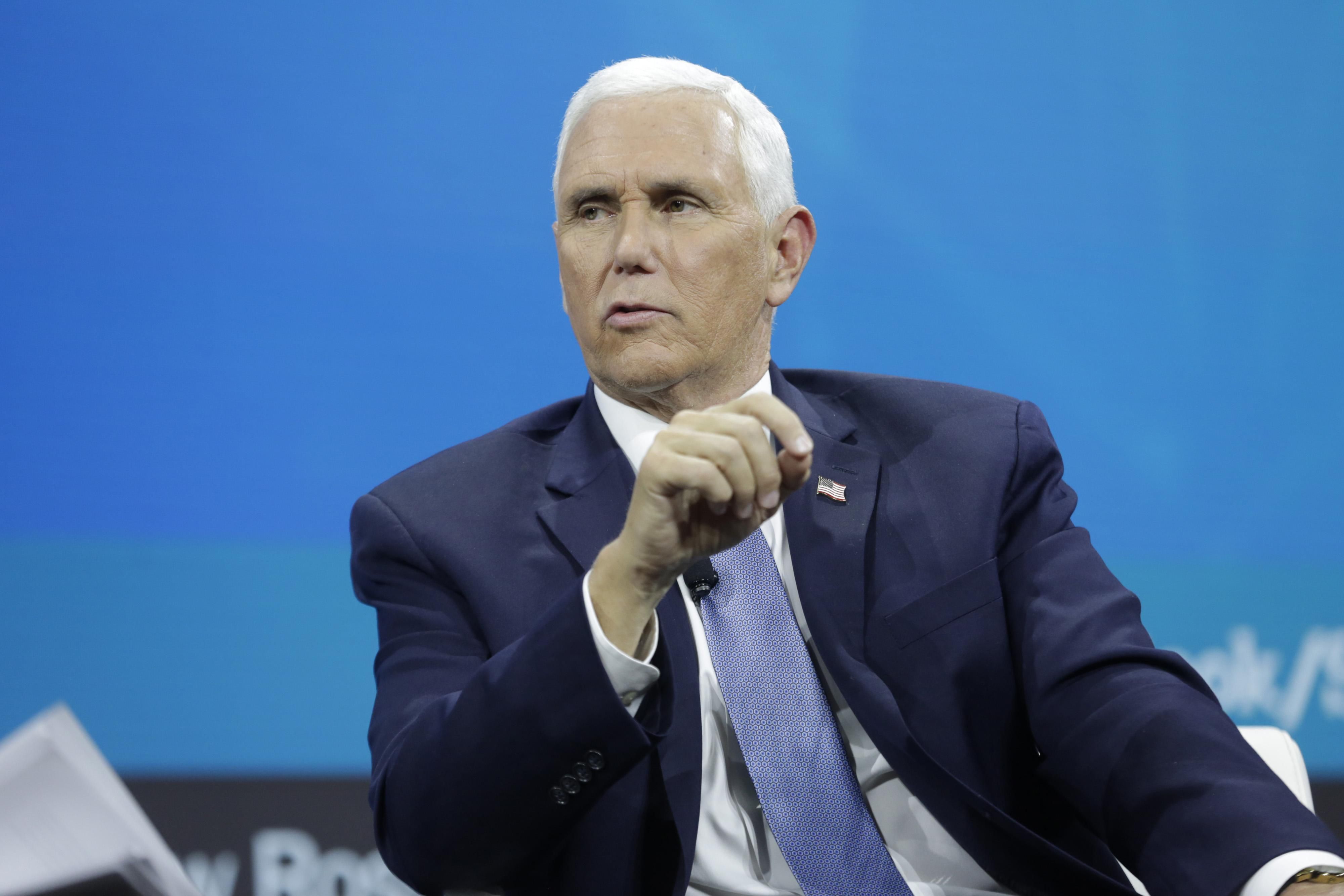 Former Vice President Mike Pence appears at an event