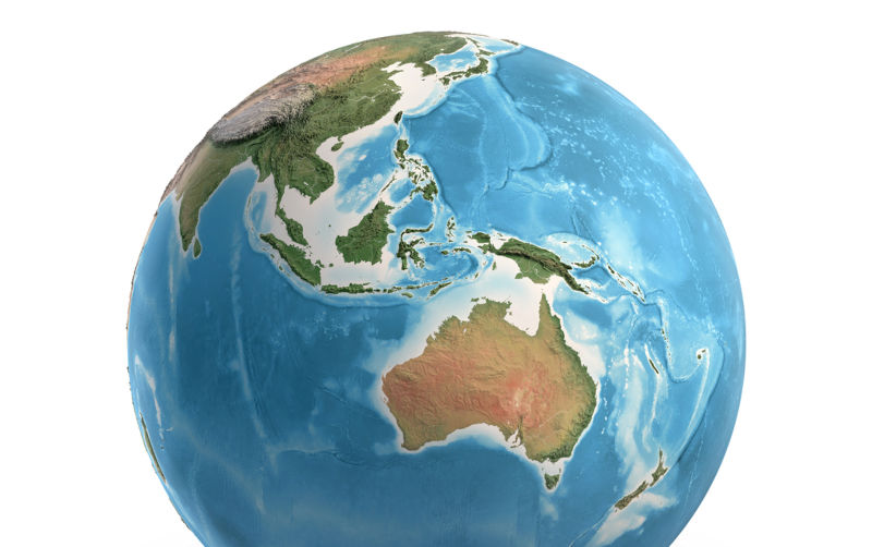 Planet-Earth-globe.-Australia,-Oceania-and-Southeast-Asia. Image: iStock Planet Earth globe. Australia, Oceania and Southeast Asia.