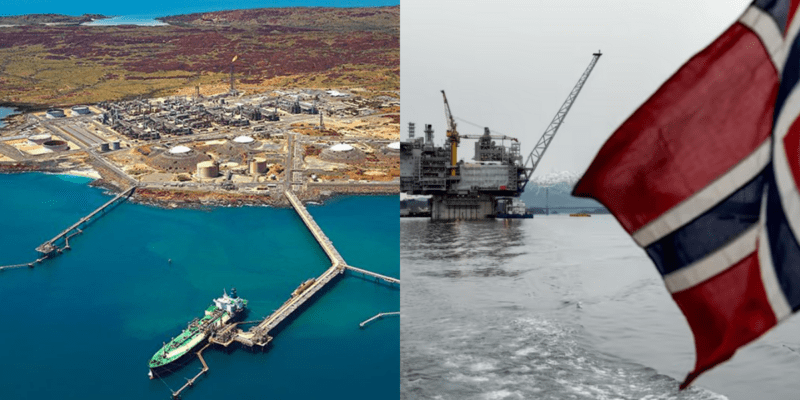 Norway vs Australia in the petroleum income stakes