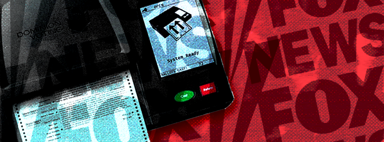 Fox News and a Dominion voting machine