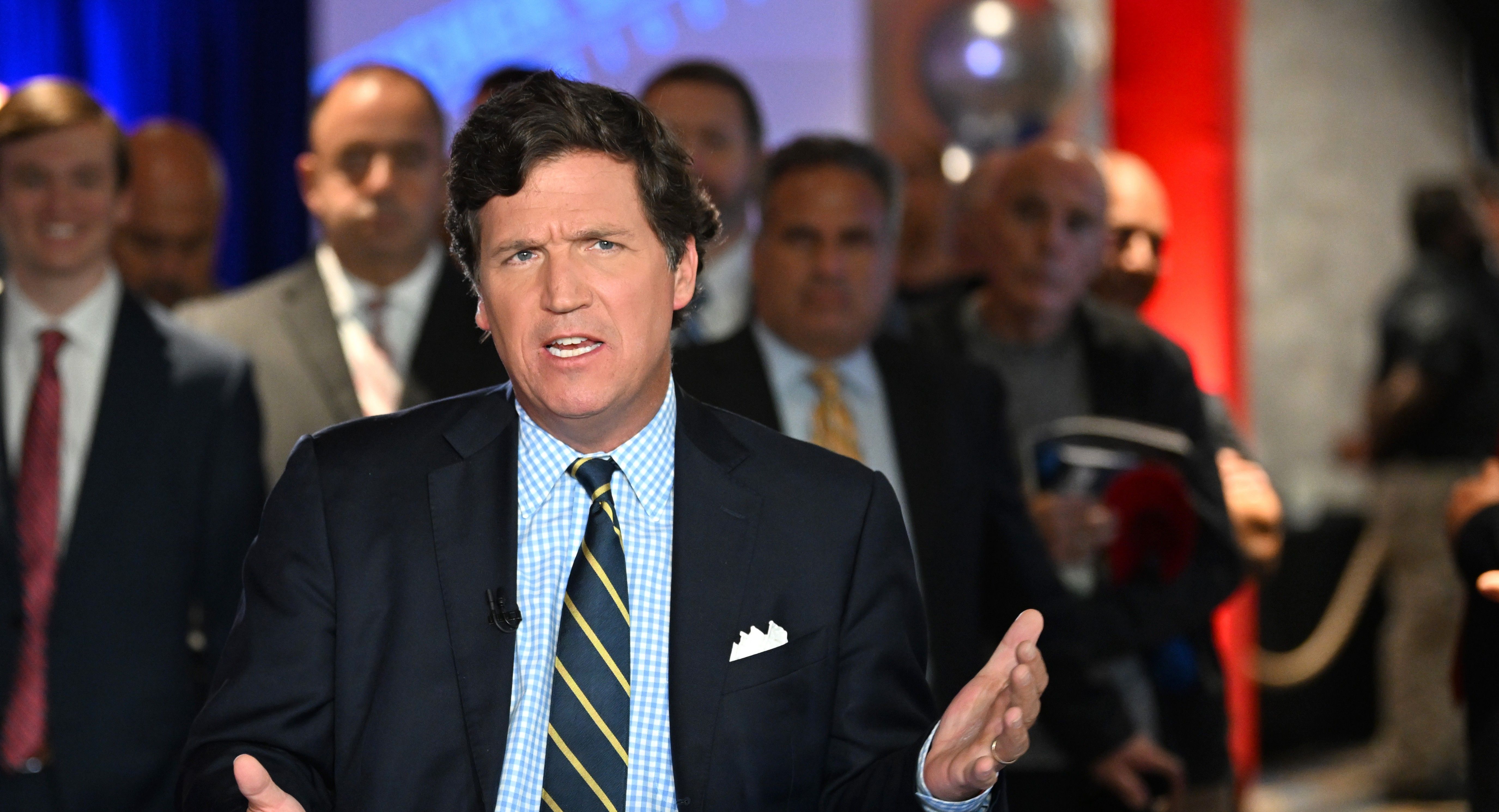 Tucker Carlson speaks during 2022 FOX Nation Patriot Awards