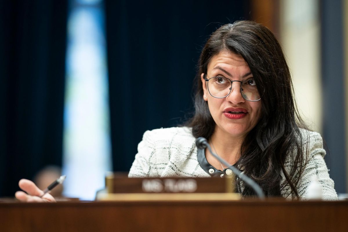 U.S. Rep. Rashida Tlaib (D-Mich.) speaks during a House hearing on December 1, 2021 in Washington, D.C.