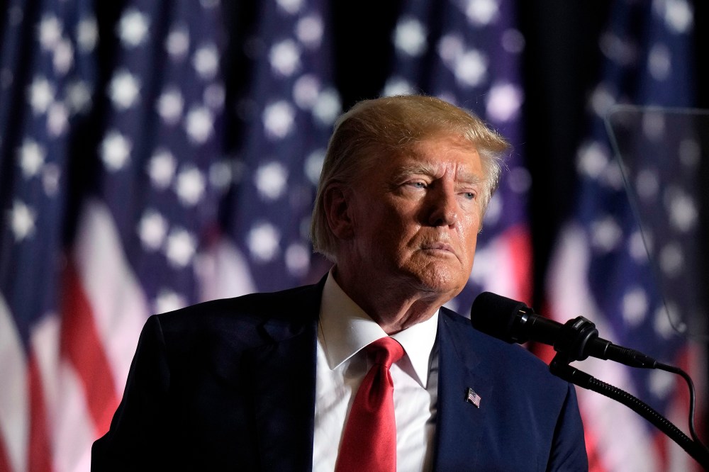 FILE - Former President Donald Trump speaks during a rally, July 7, 2023, in Council Bluffs, Iowa. Many state Republican parties made changes to their rules ahead of the 2020 election by adding more winner-take-all contests and requiring candidates to earn higher percentages of the vote to claim any delegates. Those changes all benefit a frontrunner, a position Trump has held despite his mounting legal peril, blame for his party's lackluster performance in the 2022 elections and the turbulent years of his presidency. (AP Photo/Charlie Riedel, File)