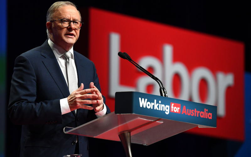 Prime Minister Anthony Albanese speaks at the 49th ALP National Conference 2023 at the Brisbane Convention and Exhibition Centre in Brisbane, Thursday, August 17, 2023. Image:AAP /Jono Searle Prime Minister Anthony Albanese speaks at the 49th ALP National Conference 2023 at the Brisbane Convention and Exhibition Centre in Brisbane, Thursday, August 17, 2023. Image:AAP /Jono Searle