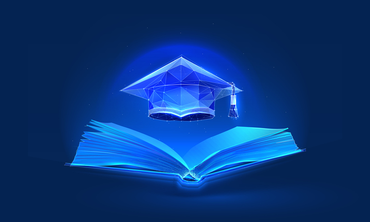 Graduation cap and book, ethereal. Image: iStock/Yevhen Lahunov