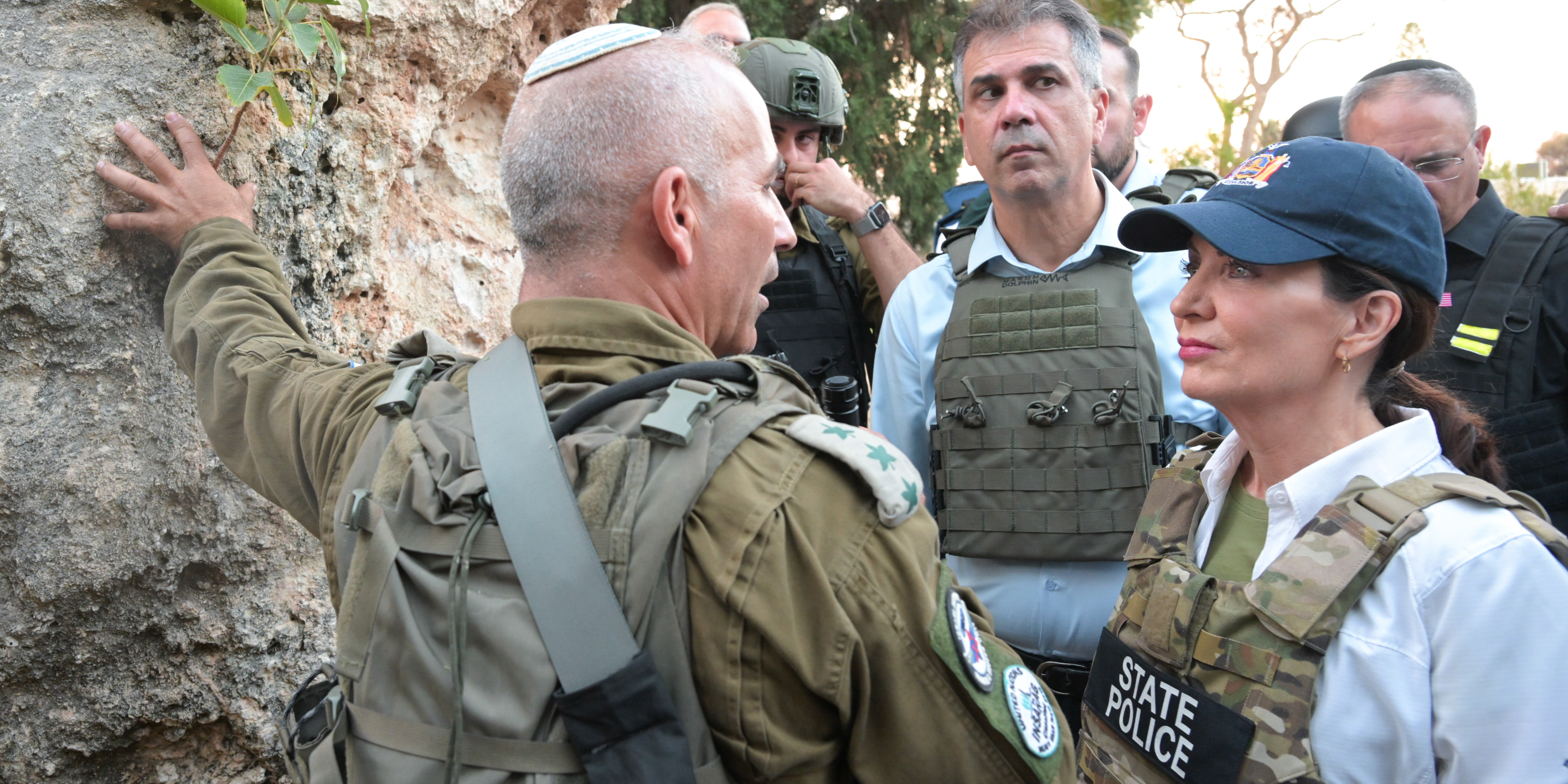 October 19, 2023 - Israel - Governor Kathy Hochul visits the Israeli Kibbutz Kfar Aza. (Shlomi Amsalem)