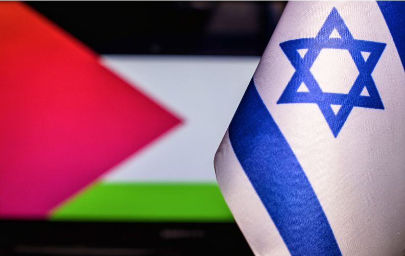 Israeli-Palestinian flags