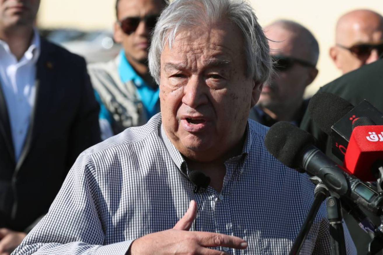 United Nations Secretary General Antonio Guterres has visited the Rafah border crossing.