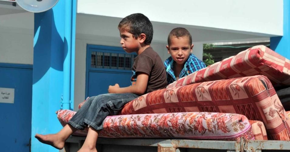 Palestinians children at UNRWA school.