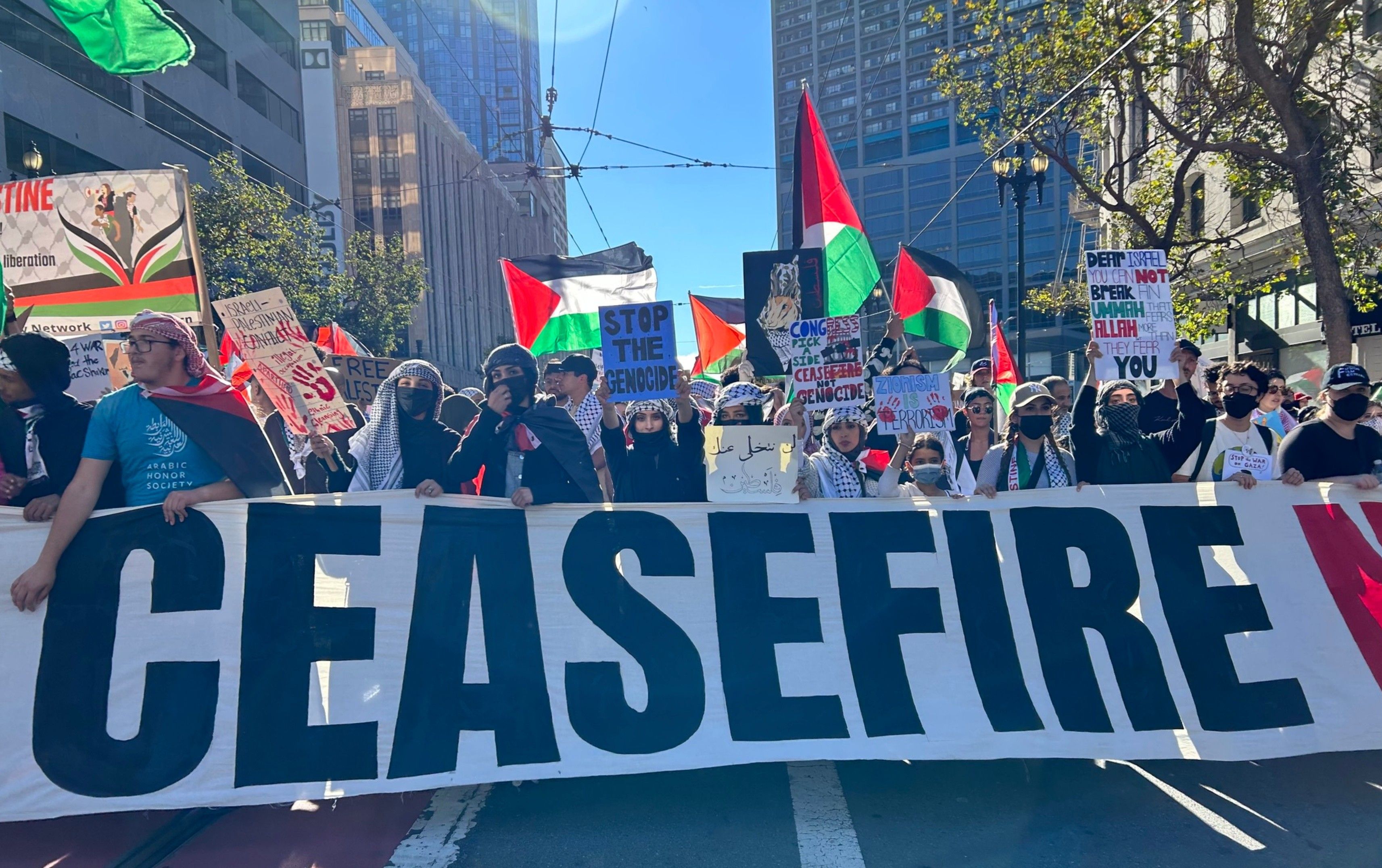 San Francisco cease-fire protest