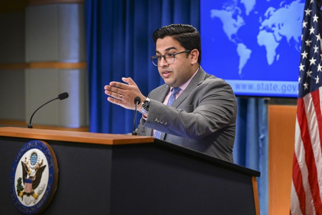 Vedant Patel speaks during a press conference
