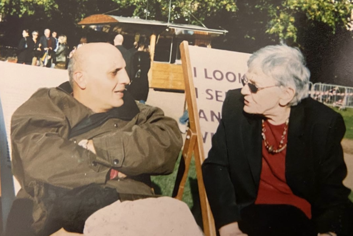 Imad Sabi and Tamar Pelleg-Sryck in London. (Courtesy of the author)