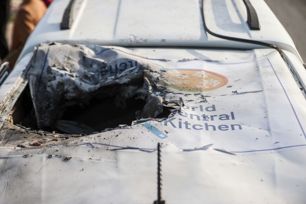 World Central Kitchen truck bombed by Israel