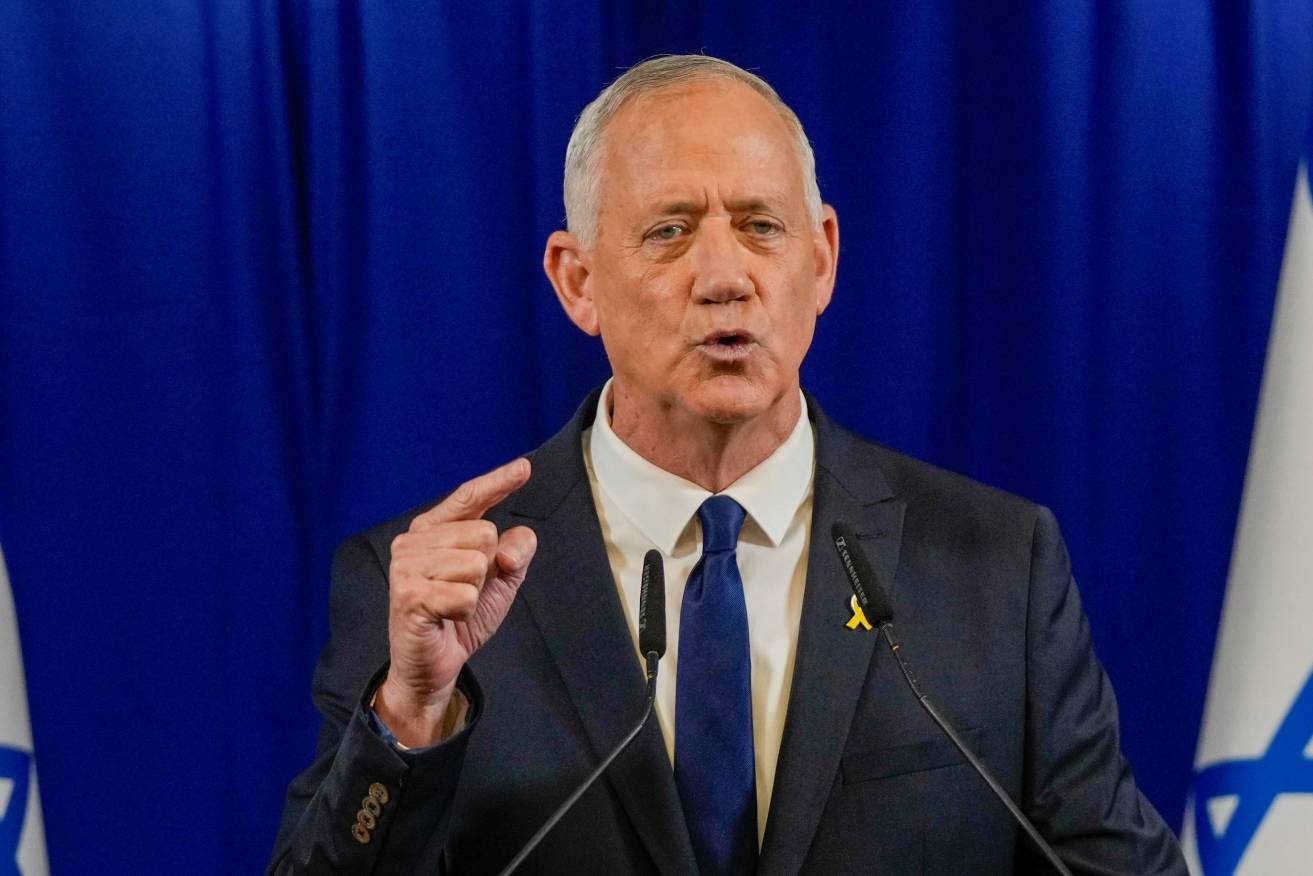 War cabinet minister Benny Gantz says he is withdrawing from Israel's unity government.