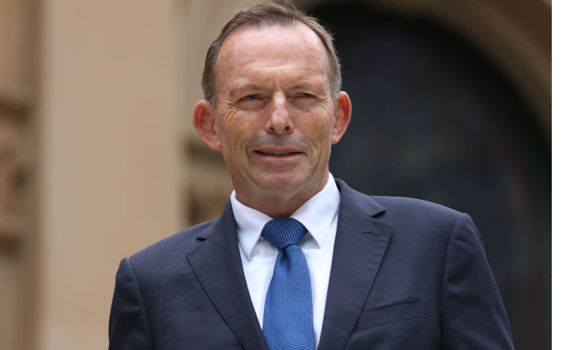 Sydney, Australia. 8th November 2021. Governor of NSW The Hon Margaret Beazley AC, QC, Councillor Christine Forster on behalf of the Sydney Lord Mayor, former Prime Minister, the Hon Tony Abbott AC and renowned contemporary Australian artist, David Griggs attend a ceremony to unveil the 47th and final lion of the Tusk Lion Trail on the steps of Sydney Town Hall. As part of the Tusk Lion Trail, Sydney will become host to the 47th and final Lion in the globally recognised art installation, currently running to raise awareness and funds for the vanishing species. Image: Alamy/Richard Milnes/Alamy Live